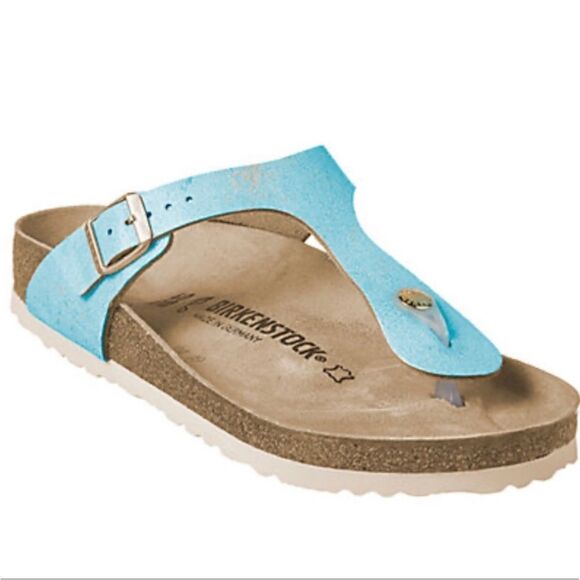 Rare! Birkenstock Gizeh Light Blue Thong Sandals - Picture 1 of 9